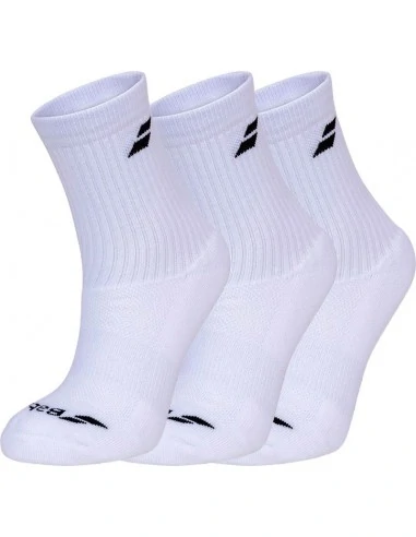 Babolat 3 Pairs Pack Socks White